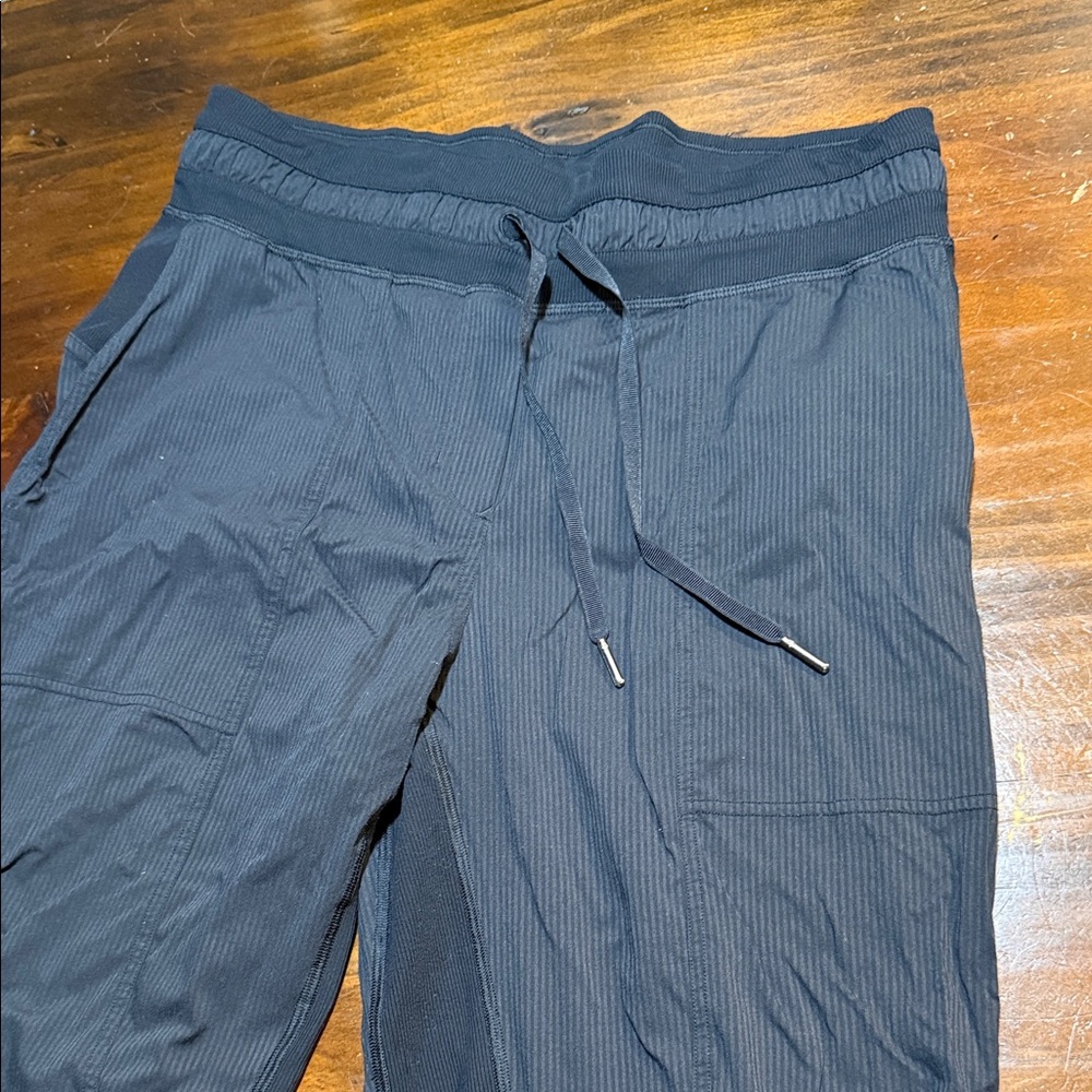 lululemon athletica Black Ribbed Track Pants